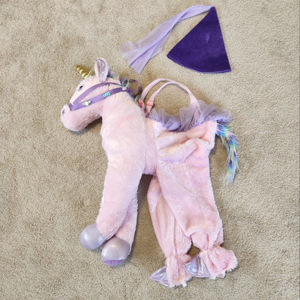 Ride on unicorn costume size 2-4